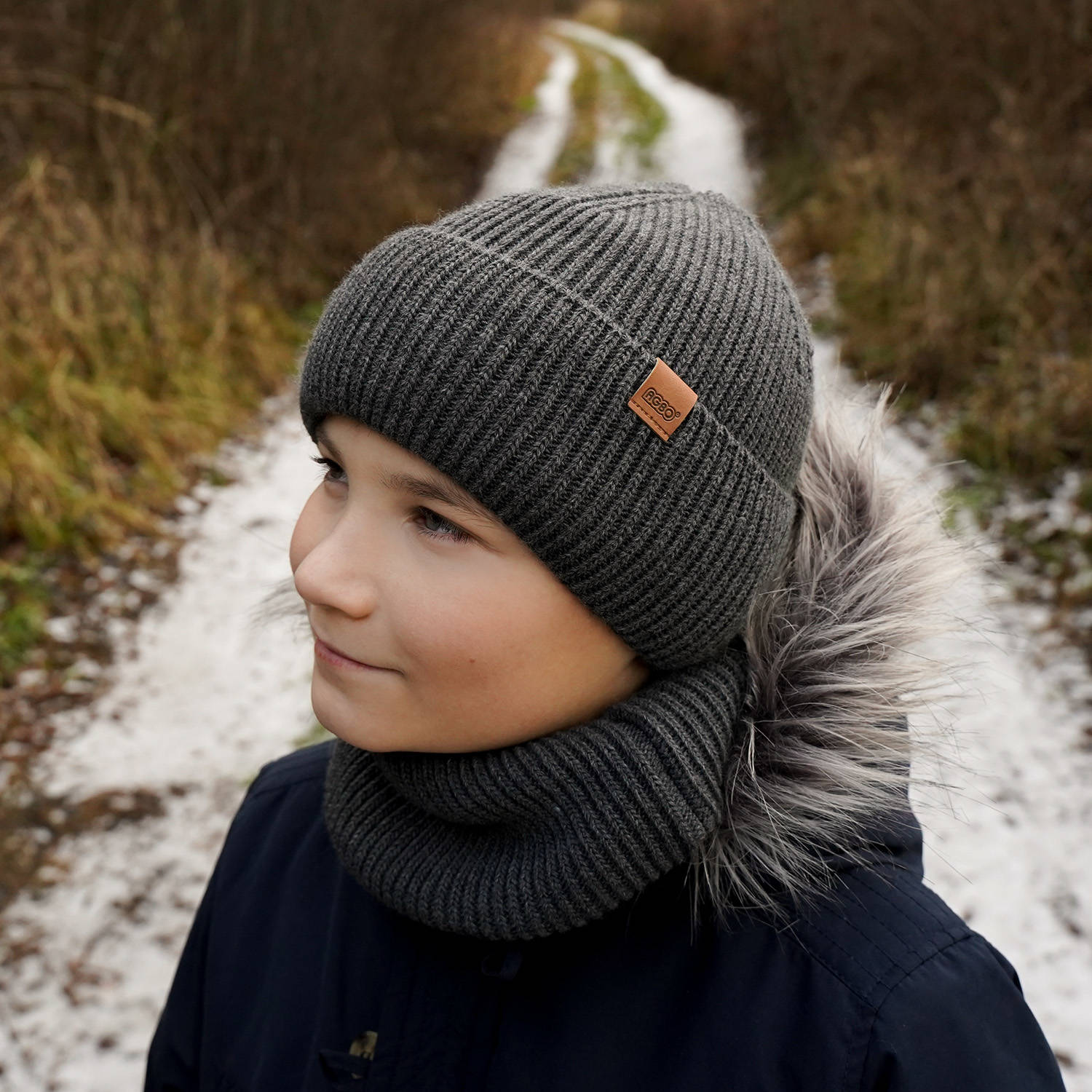 red scarf and hat set