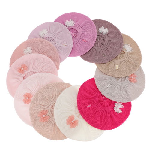 Beret dla dziewczynki jesienny, wiosenny, różowy, Costanza