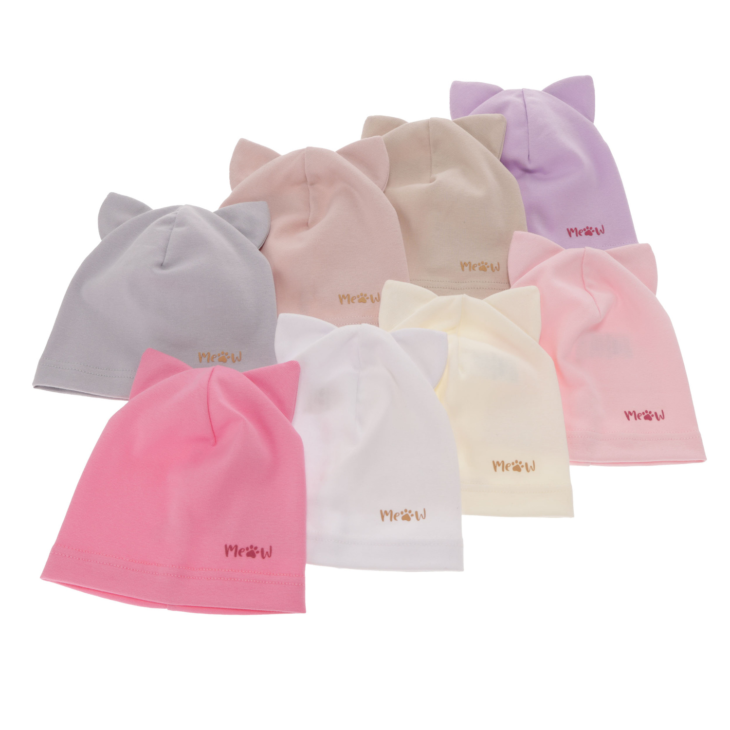 Czapka bawełniana jesienna, wiosenna dla dziewczynki, różowa Jaspera