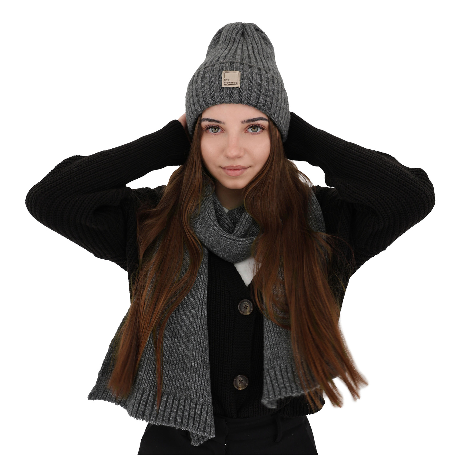 Czapka zimowa damska, różowa, z wełną merino Benedetta