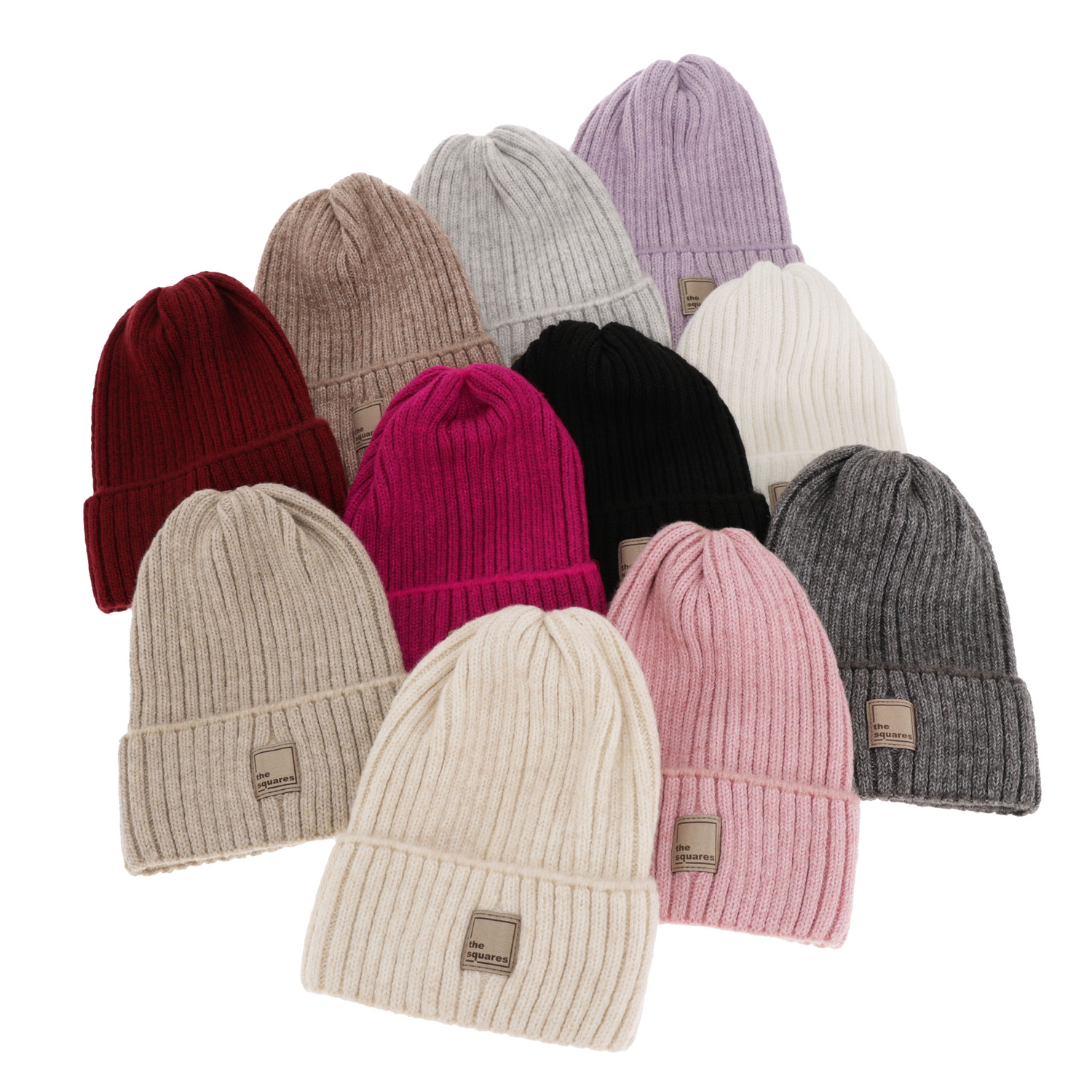 Czapka zimowa damska, różowa, z wełną merino Benedetta