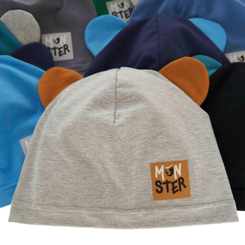 Czapka jesienna, wiosenna dla chłopca, zielona, bawełniana Jugo