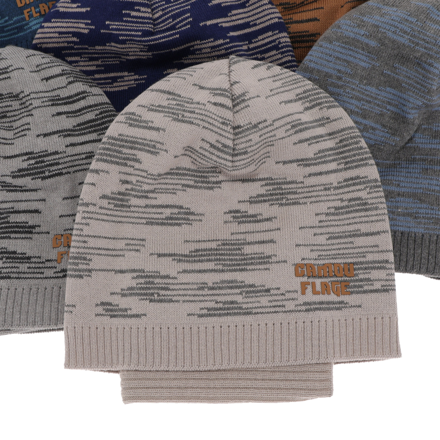 Czapka i komin dla chłopca jesienny, wiosenny komplet, z bawełną, beżowy Carter