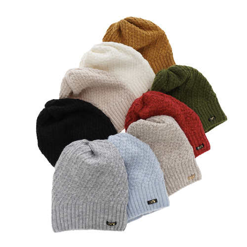 Czapka zimowa damska, kremowa, Misha