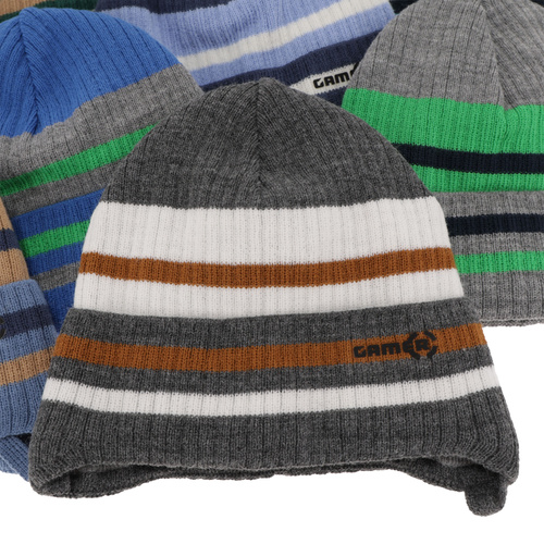 Czapka jesienna, wiosenna dla chłopca, pomarańczowa, wiązana Oleander