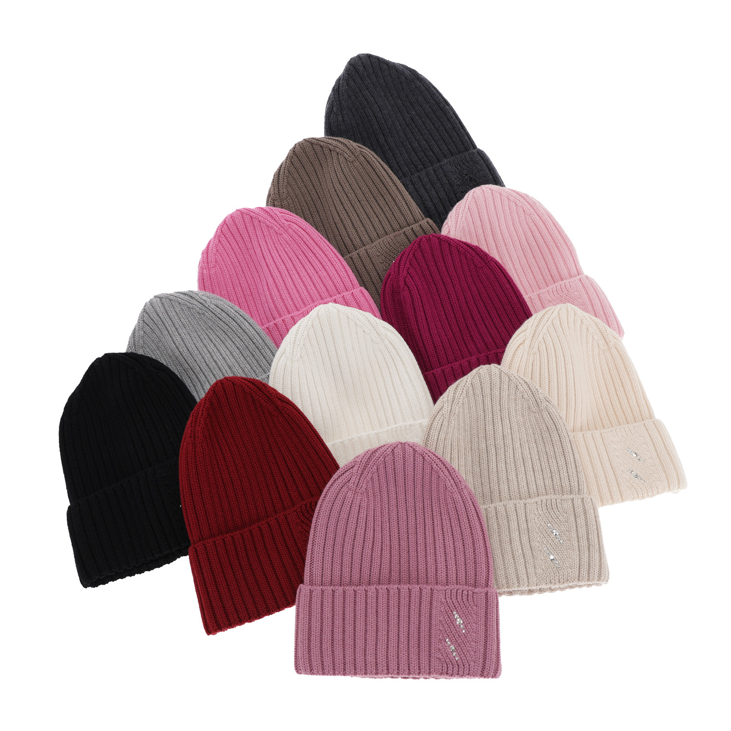 Czapka zimowa damska, czarna, 100% wełniana merino Ariga