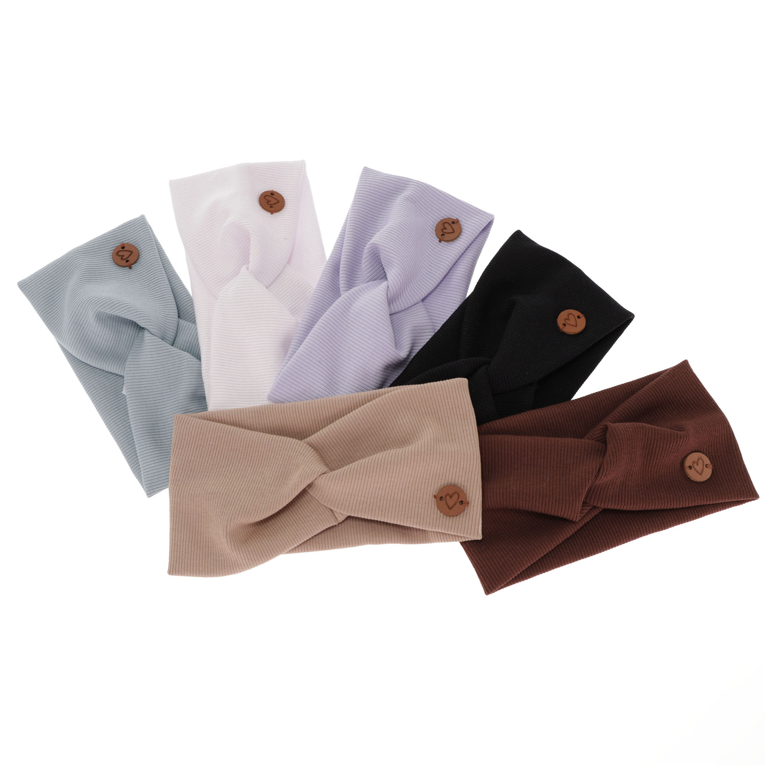 Opaska jesienna, wiosenna dla dziewczynki, szara, bawełniana Kasjana