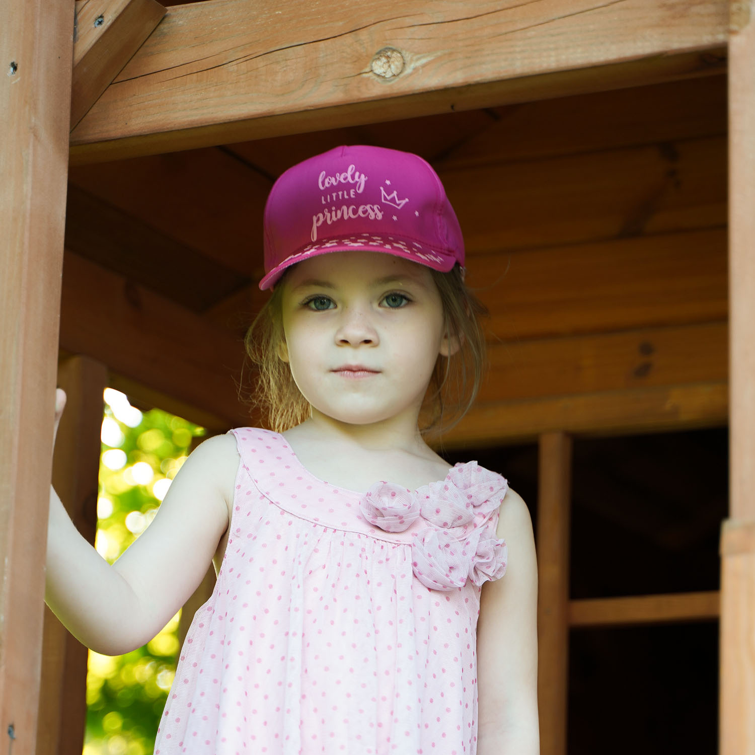 Czapka z daszkiem dla dziewczynki, jeansowa, bawełniana, Olivia