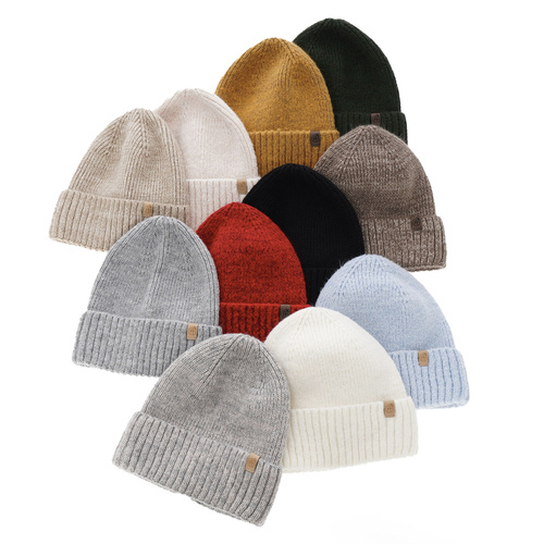 Czapka zimowa damska, różowa, z wełną merino Alvara