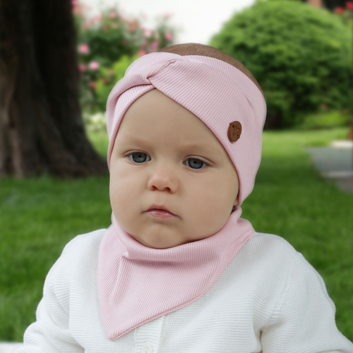 Opaska jesienna, wiosenna dla dziewczynki, szara, bawełniana Kasjana