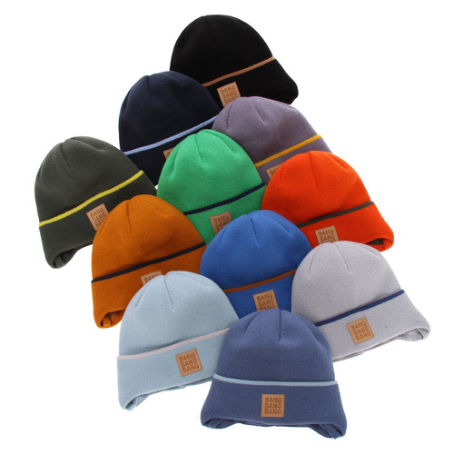 Czapka jesienna, wiosenna dla chłopca, musztardowa, wiązana, Ethan