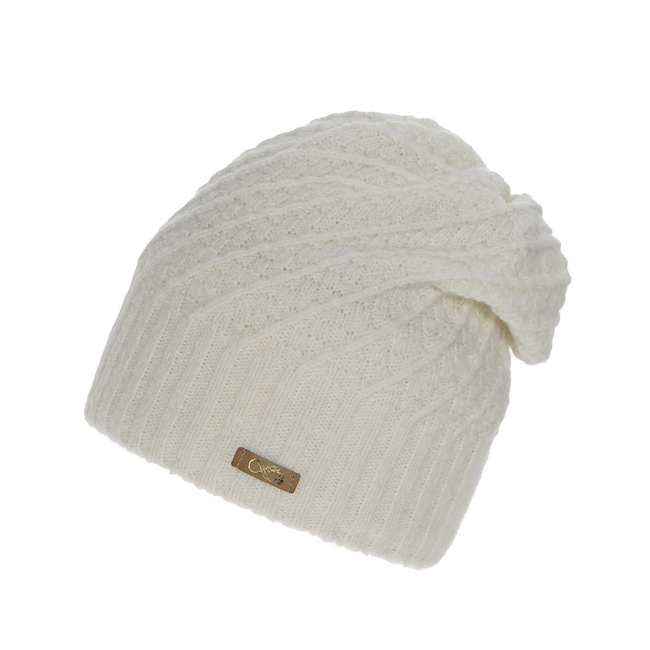 Czapka zimowa damska, kremowa, Misha