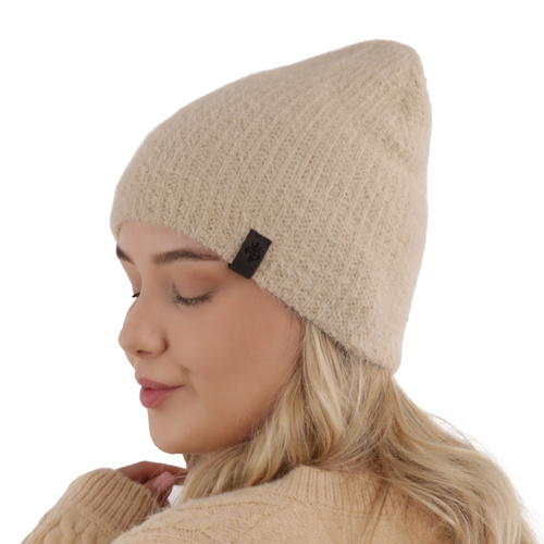 Czapka zimowa damska, camel, Frances