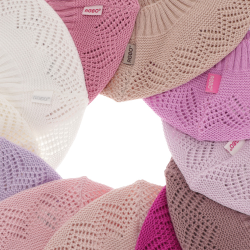 Beret dla dziewczynki jesienny, wiosenny, kremowy, Filadelfia