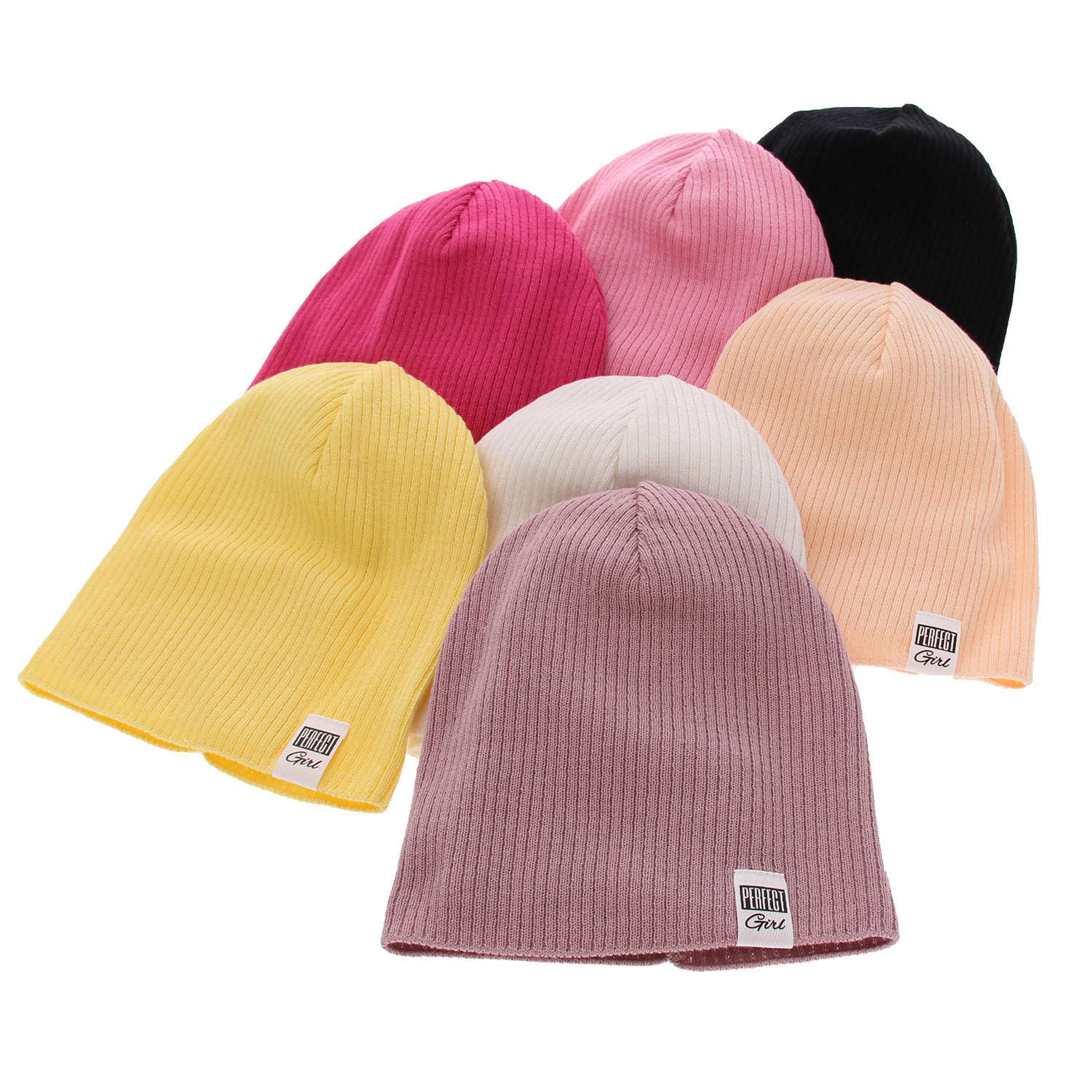 Czapka i komin dla dziewczynki jesienny, wiosenny komplet, z bawełną, różowy Farinka