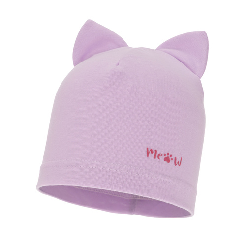 Czapka bawełniana dla dziewczynki jesienna, wiosenna, fioletowa, Jaspera