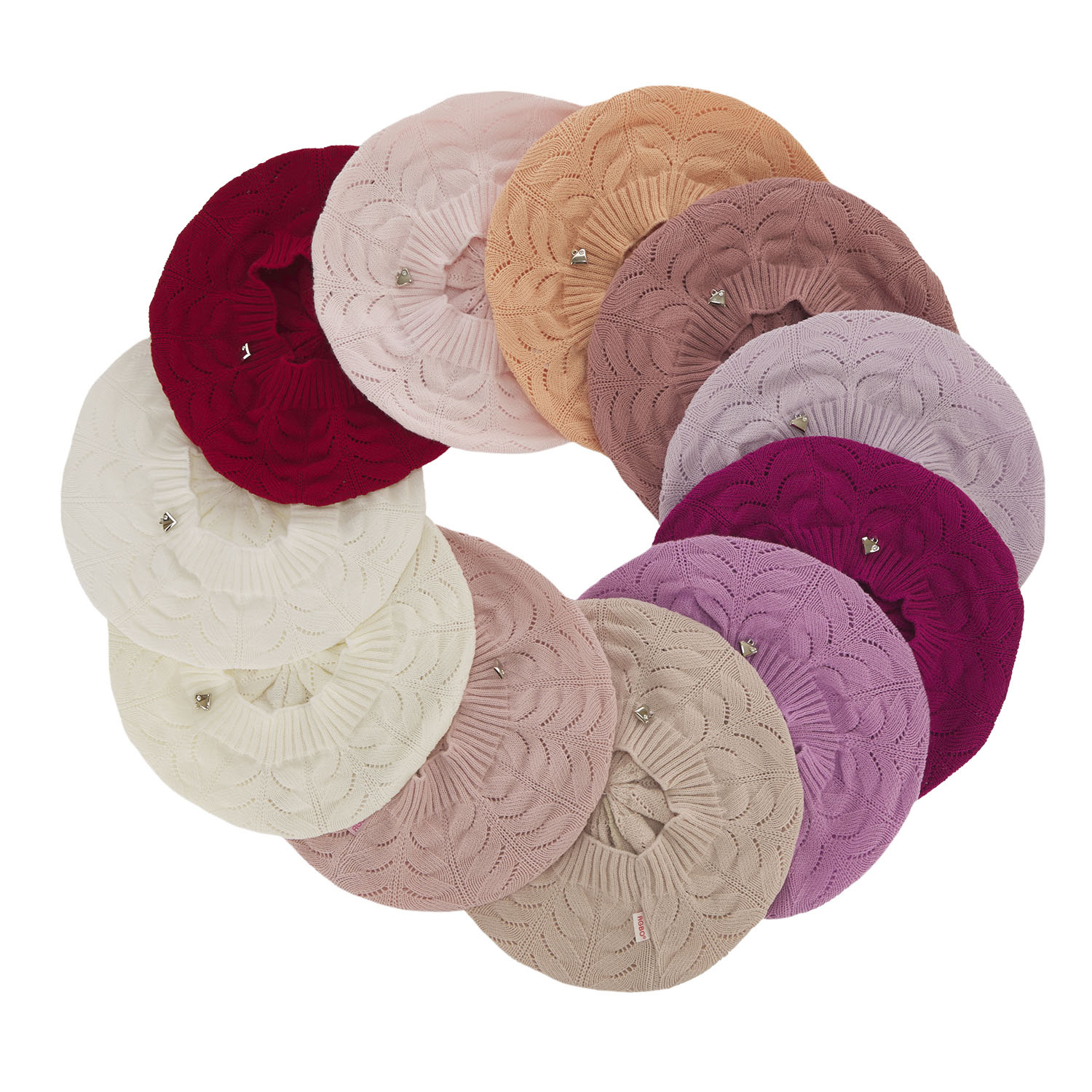 Beret dla dziewczynki jesienny, wiosenny, czerwony, Alper