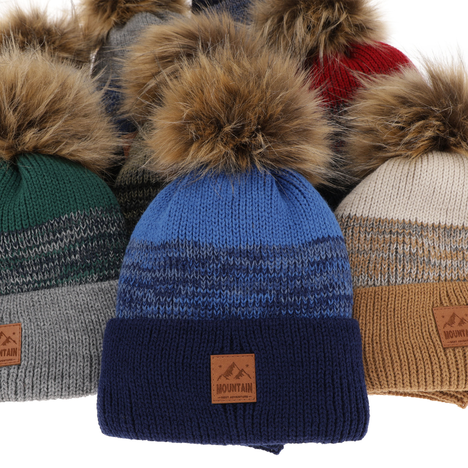 Czapka i komin dla chłopca zimowy komplet, czarny, z pomponem Buffalo