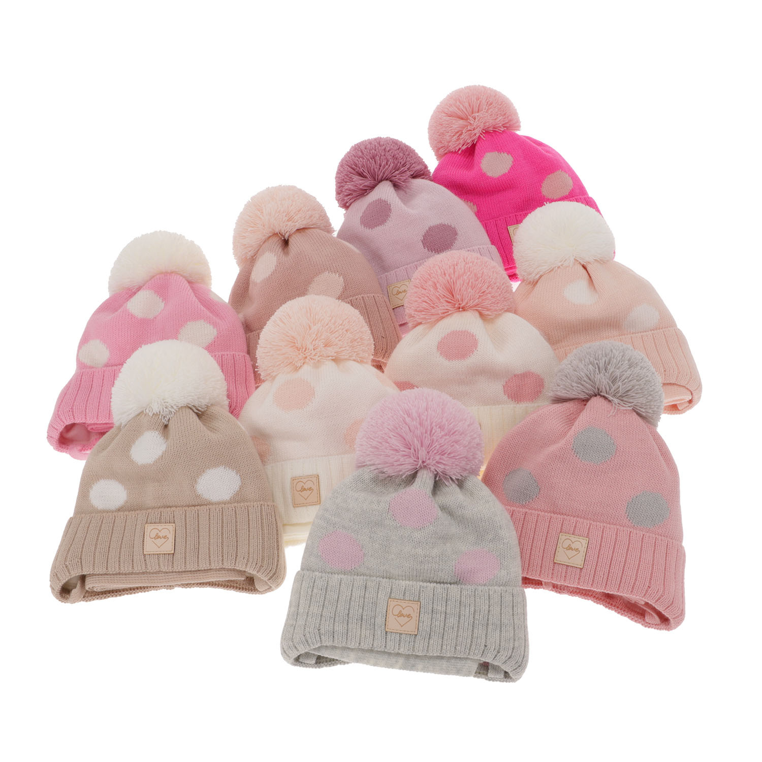 Czapka i szalik dla dziewczynki zimowy komplet, kremowy, wiązany Agostina