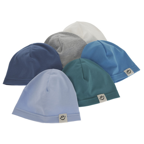 Czapka bawełniana dla chłopca jesienna, wiosenna, niebieska Bobo