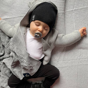 Czapka i komin dla chłopca jesienny, wiosenny komplet, z bawełną, musztardowy Tunis