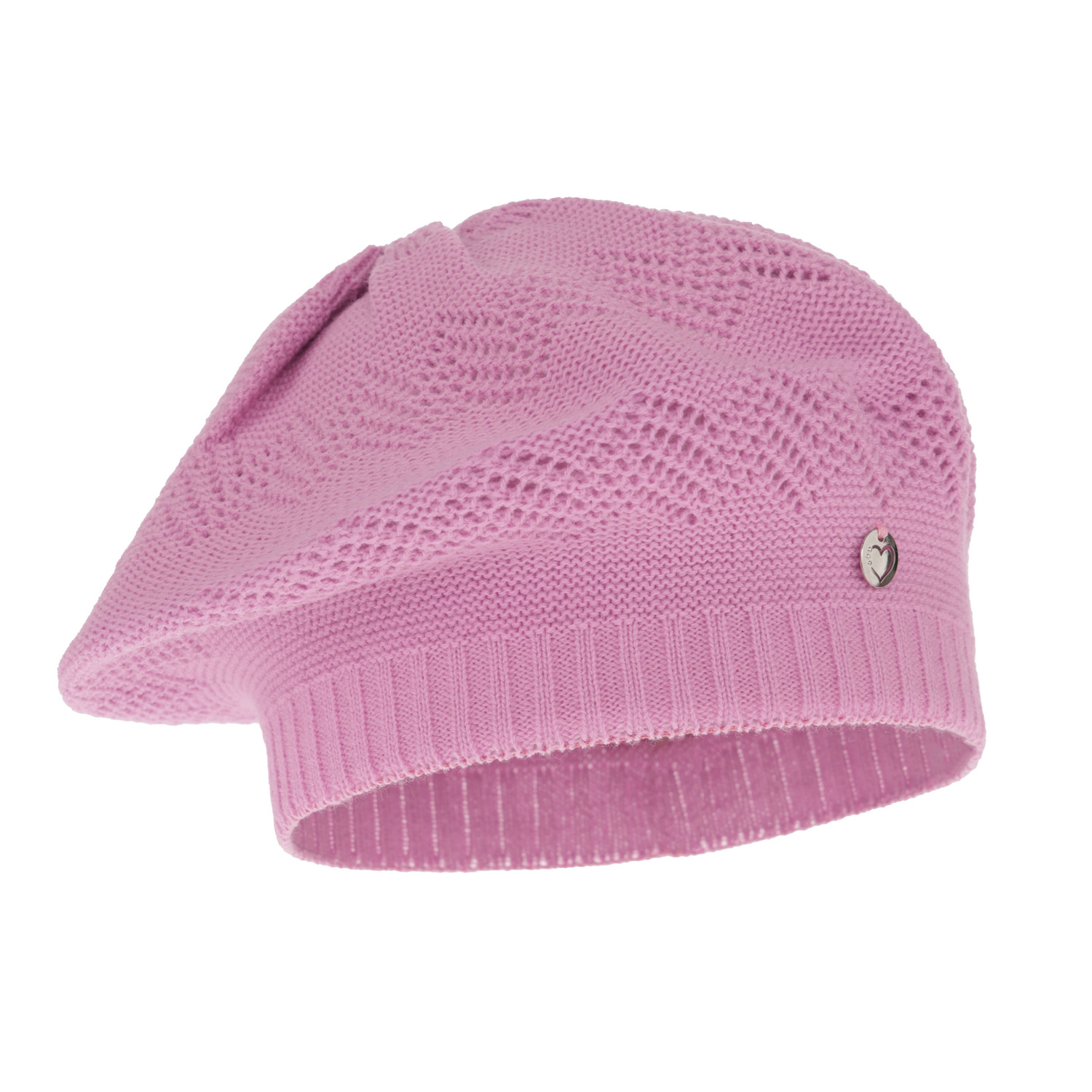 Beret dla dziewczynki jesienny, wiosenny, fioletowy, ażurowy Filadelfia