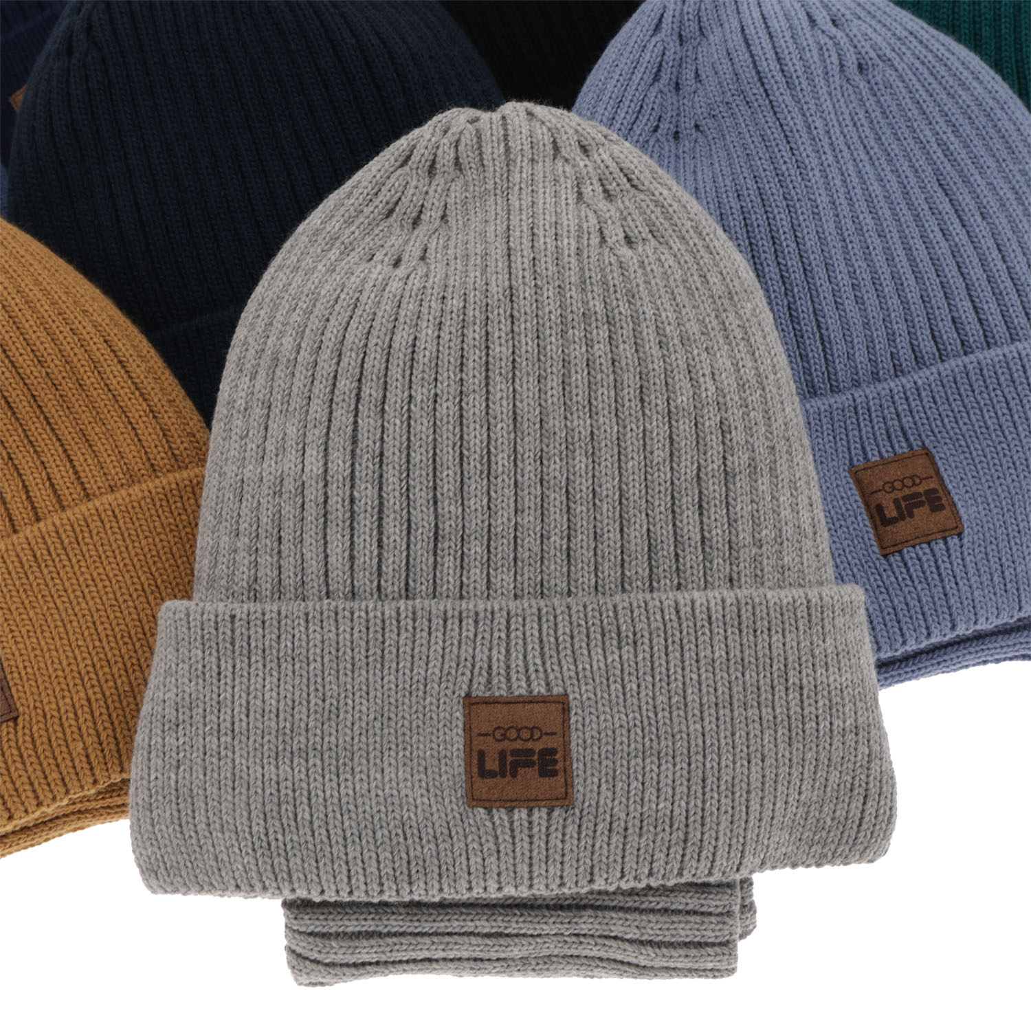 Czapka i komin dla chłopca zimowy komplet, camel Basilio