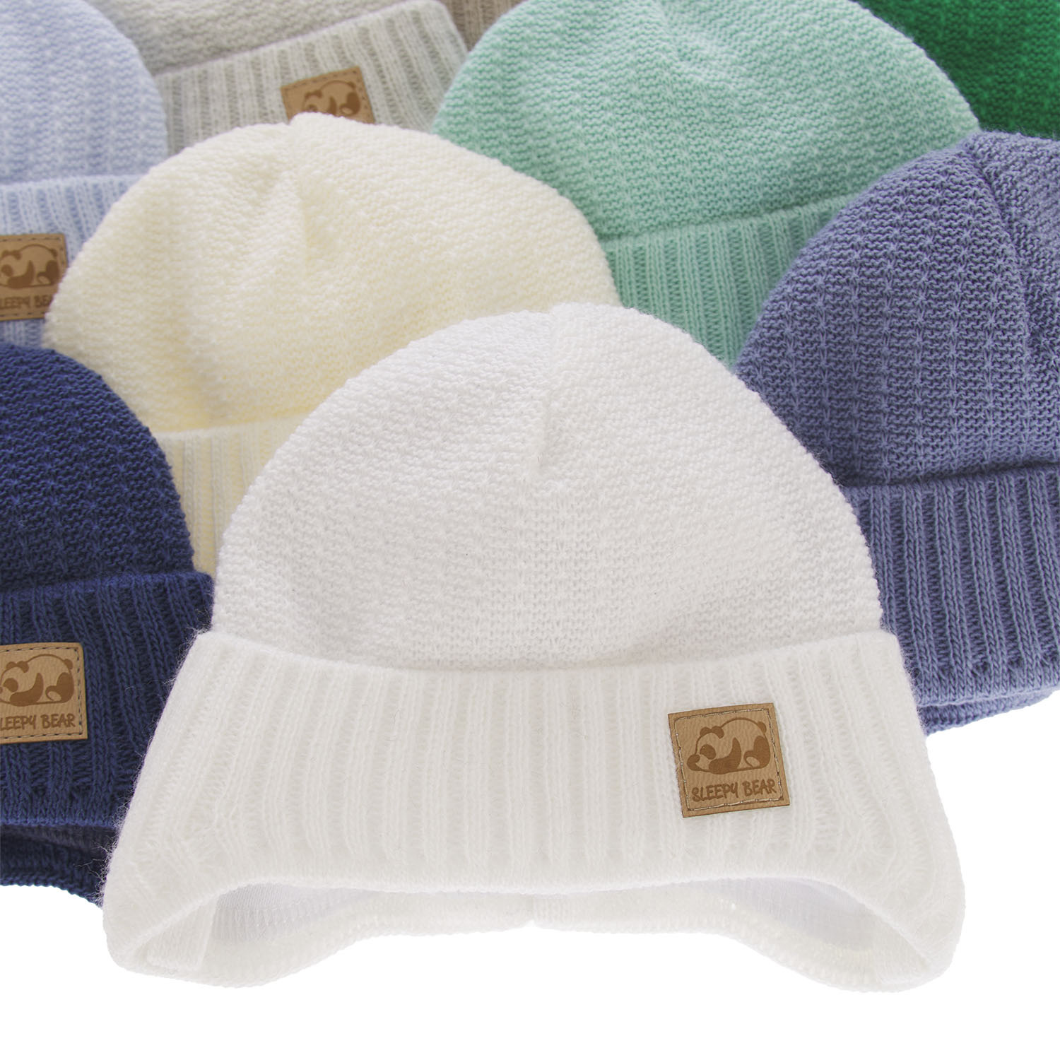 Czapka jesienna, wiosenna dla chłopca, błękitna, wiązana Todi