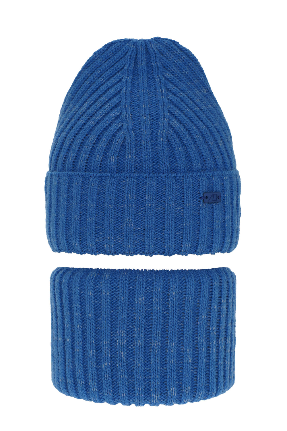 Czapka i komin dla chłopca zimowy komplet, niebieski Zeno