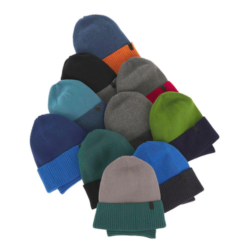 Czapka i komin dla chłopca jesienny, wiosenny komplet, granatowy, bawełniany Tauros