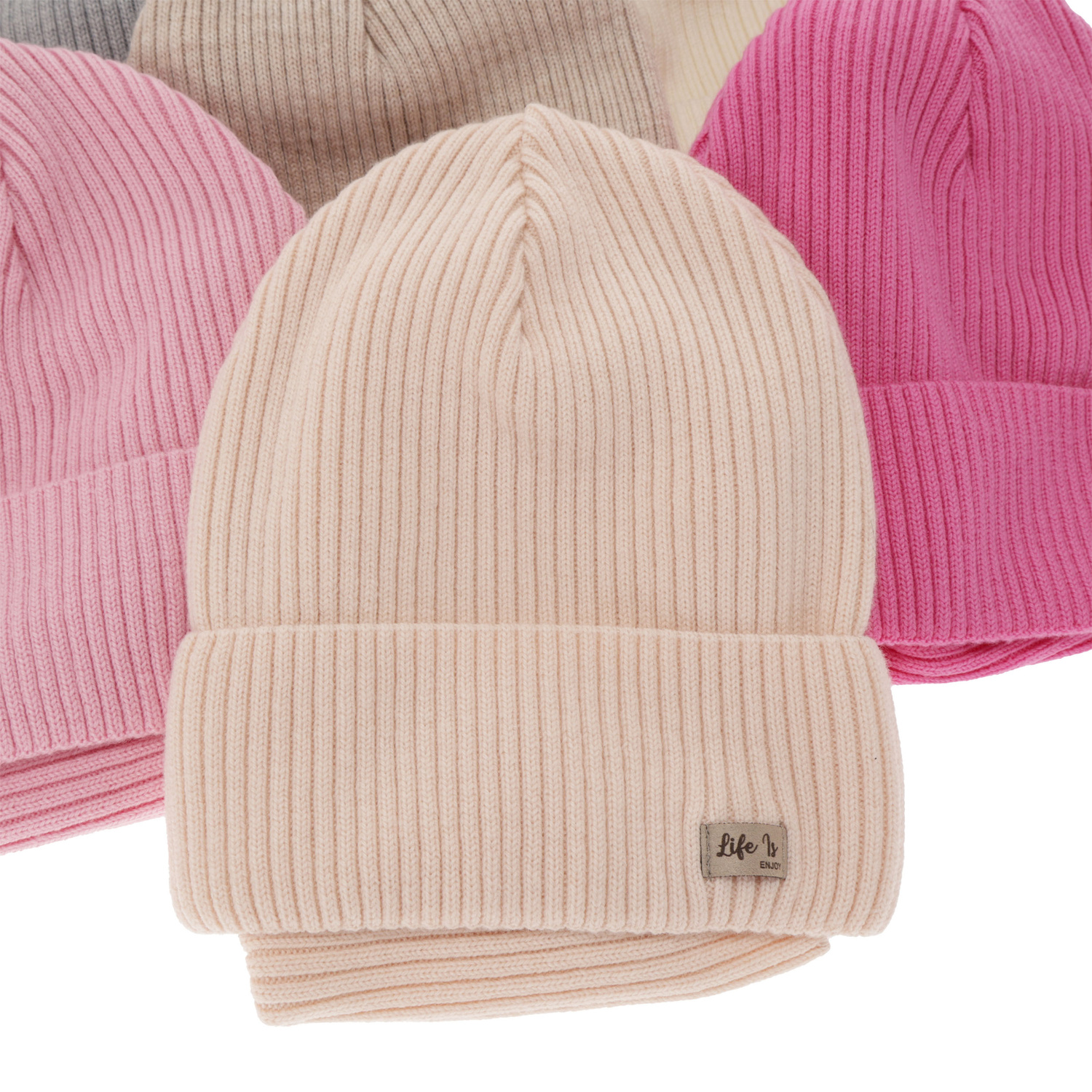 Czapka i komin dla dziewczynki jesienny, wiosenny komplet, czarny, 100% wełniana merino Itra