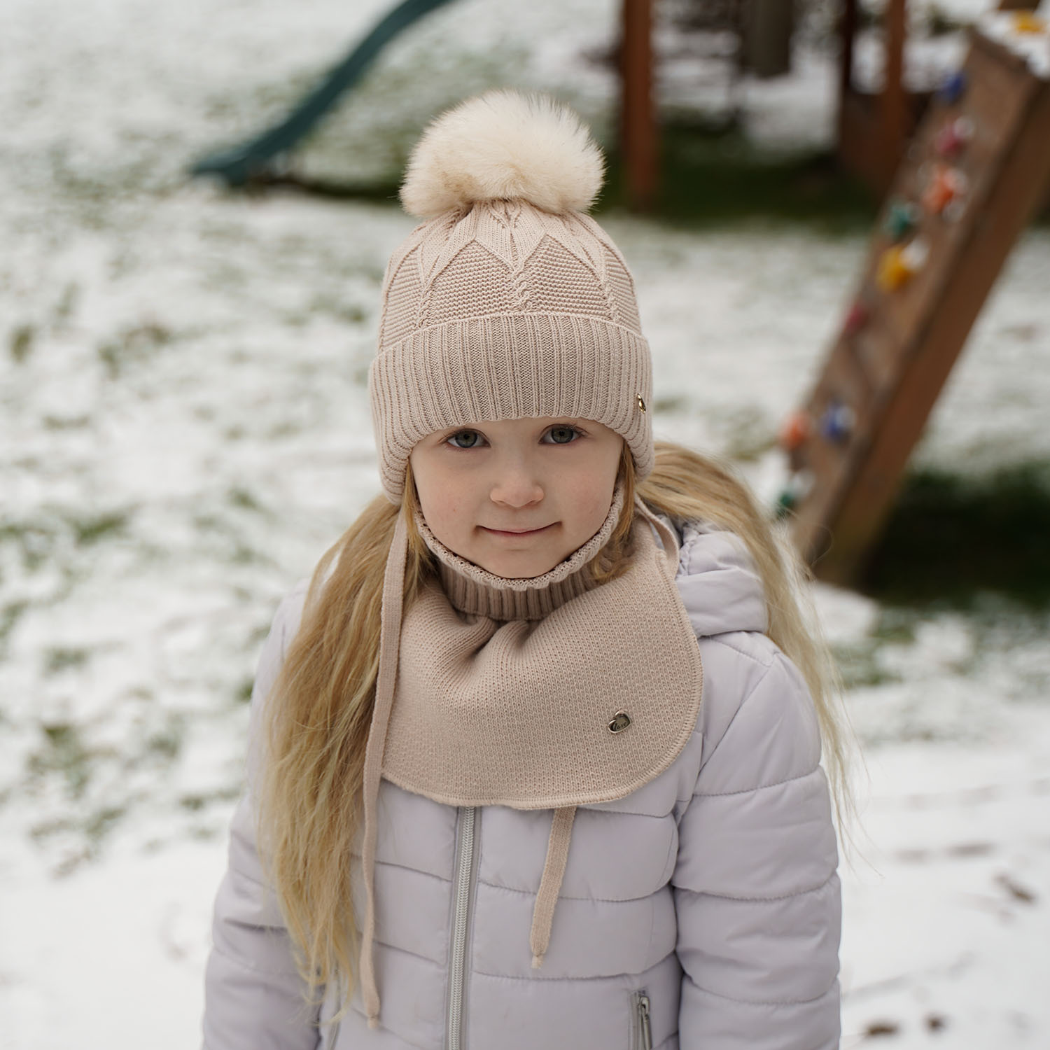 Golf dla dziewczynki zimowy, liliowy Pixi