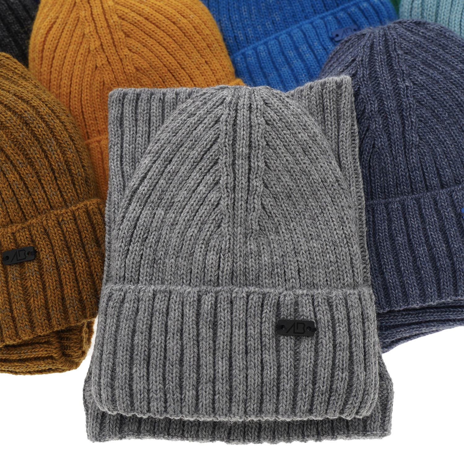 Czapka i komin dla chłopca zimowy komplet, jeansowy, Zeno