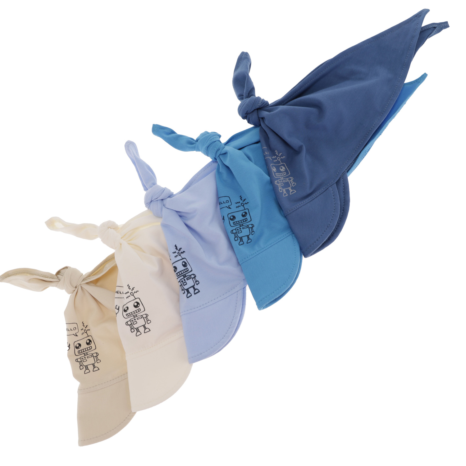 Chusta z daszkiem dla chłopca, beżowa, bawełniana Robik