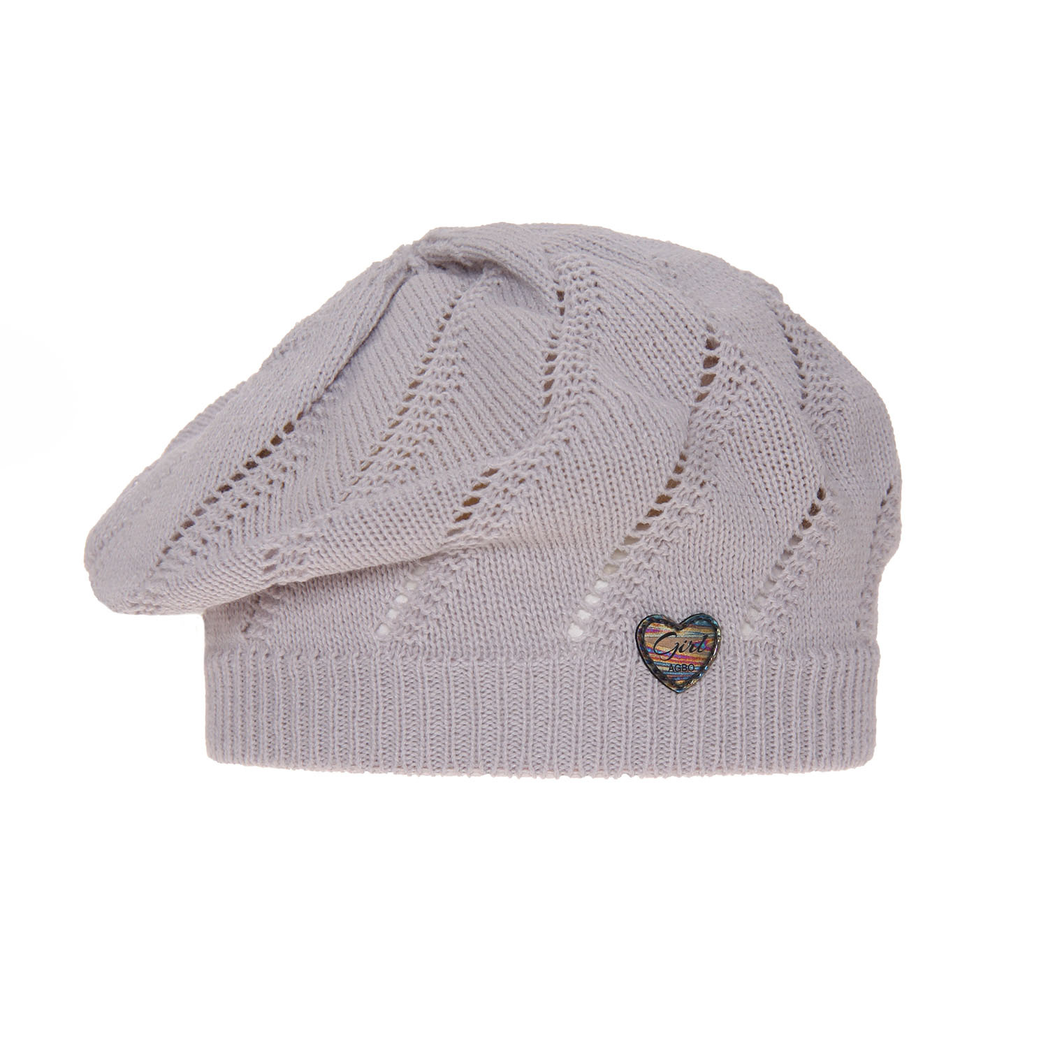 Beret dla dziewczynki jesienny, wiosenny, szary Hilda