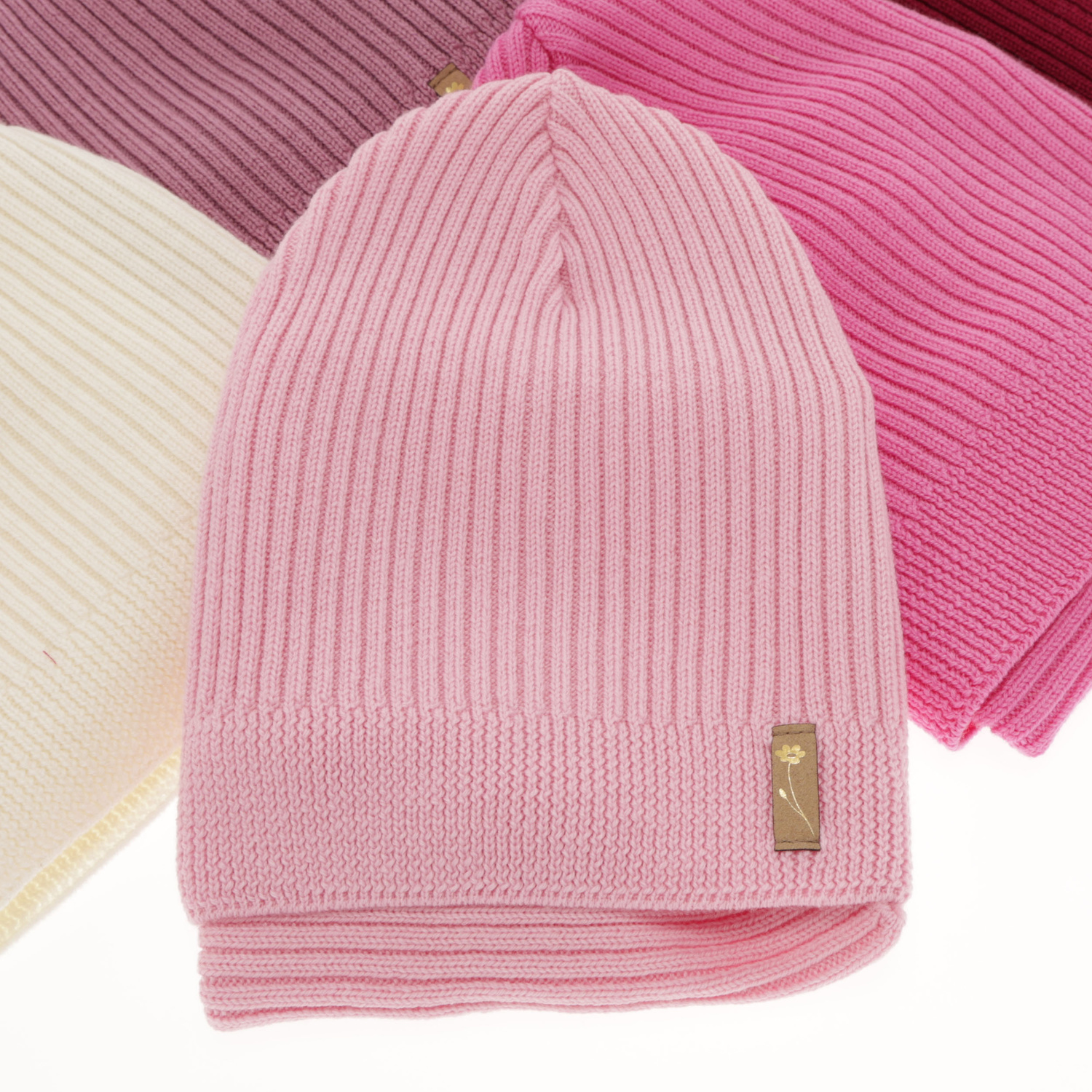 Czapka i komin dla dziewczynki jesienny, wiosenny komplet, kremowy, 100% wełniana merino Chelsie