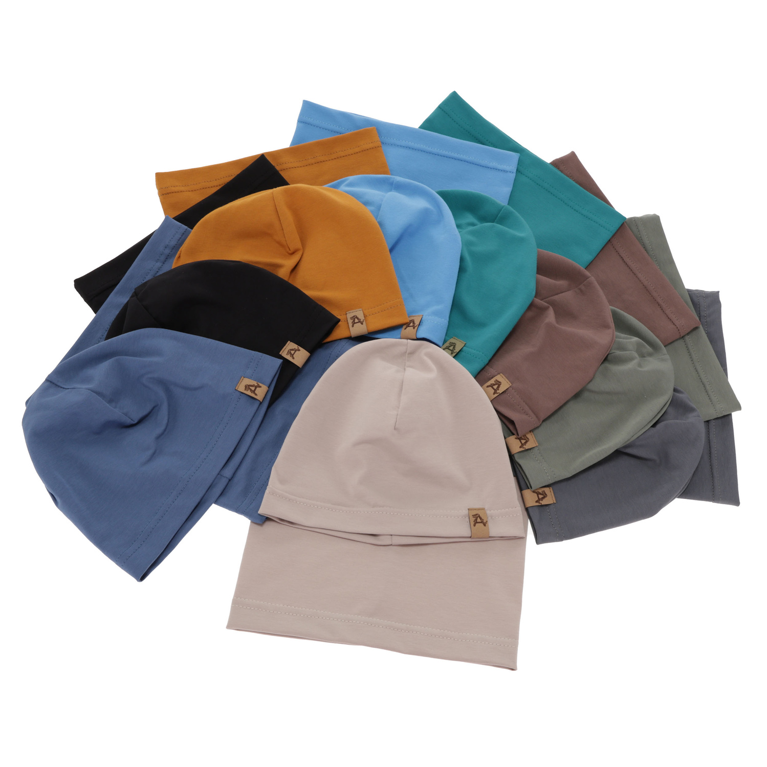 Czapka i komin dla chłopca jesienny, wiosenny komplet, brązowy Griffin