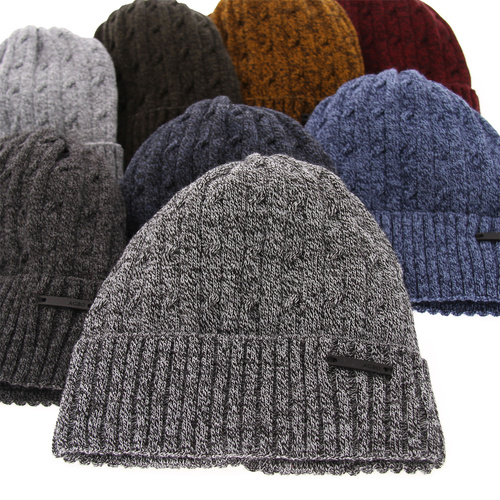 Czapka zimowa męska, khaki, Mishel