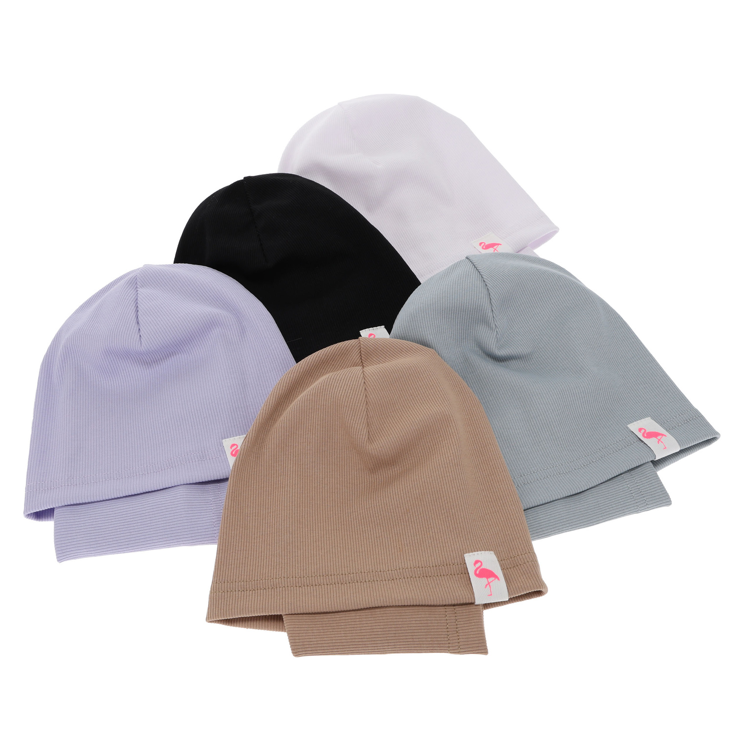 Komplet jesienny, wiosenny dla dziewczynki: czapka i komin, bawełniany, beżowy Rumilla