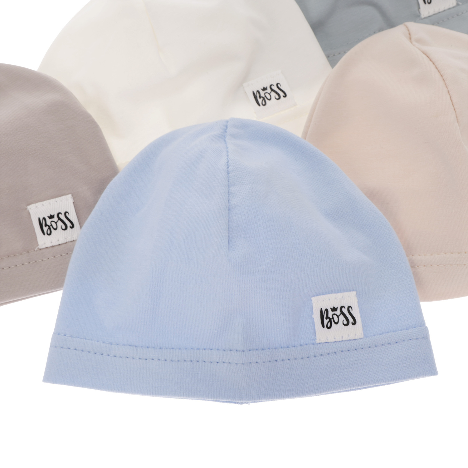 Czapka dla chłopca jesienna, wiosenna, ciemnobeżowa, bawełniana Niki