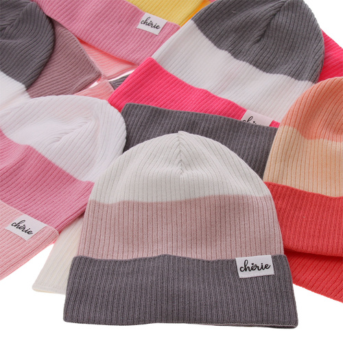 Czapka i komin dla dziewczynki jesienny, wiosenny komplet, z bawełną, pomarańczowy, Dalila