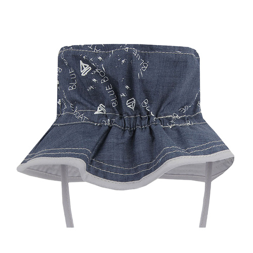 Kapelusz dla chłopca, szary, bawełniany, Boat