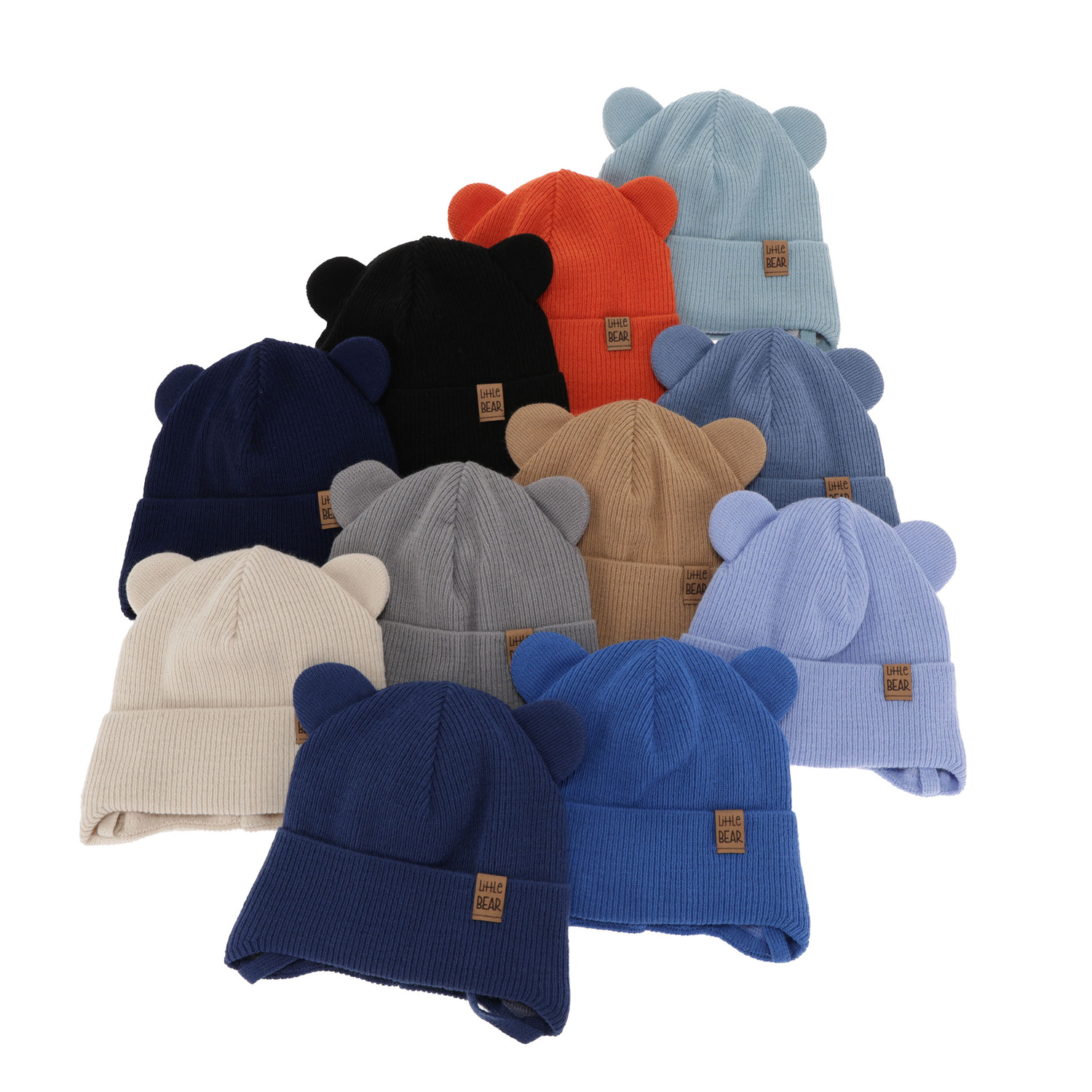 Czapka jesienna, wiosenna dla chłopca, granatowa, wiązana Nikifor