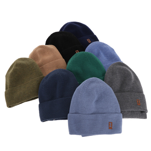 Czapka i komin dla chłopca jesienny, wiosenny komplet, niebieski, 100% wełniany merino Bruce