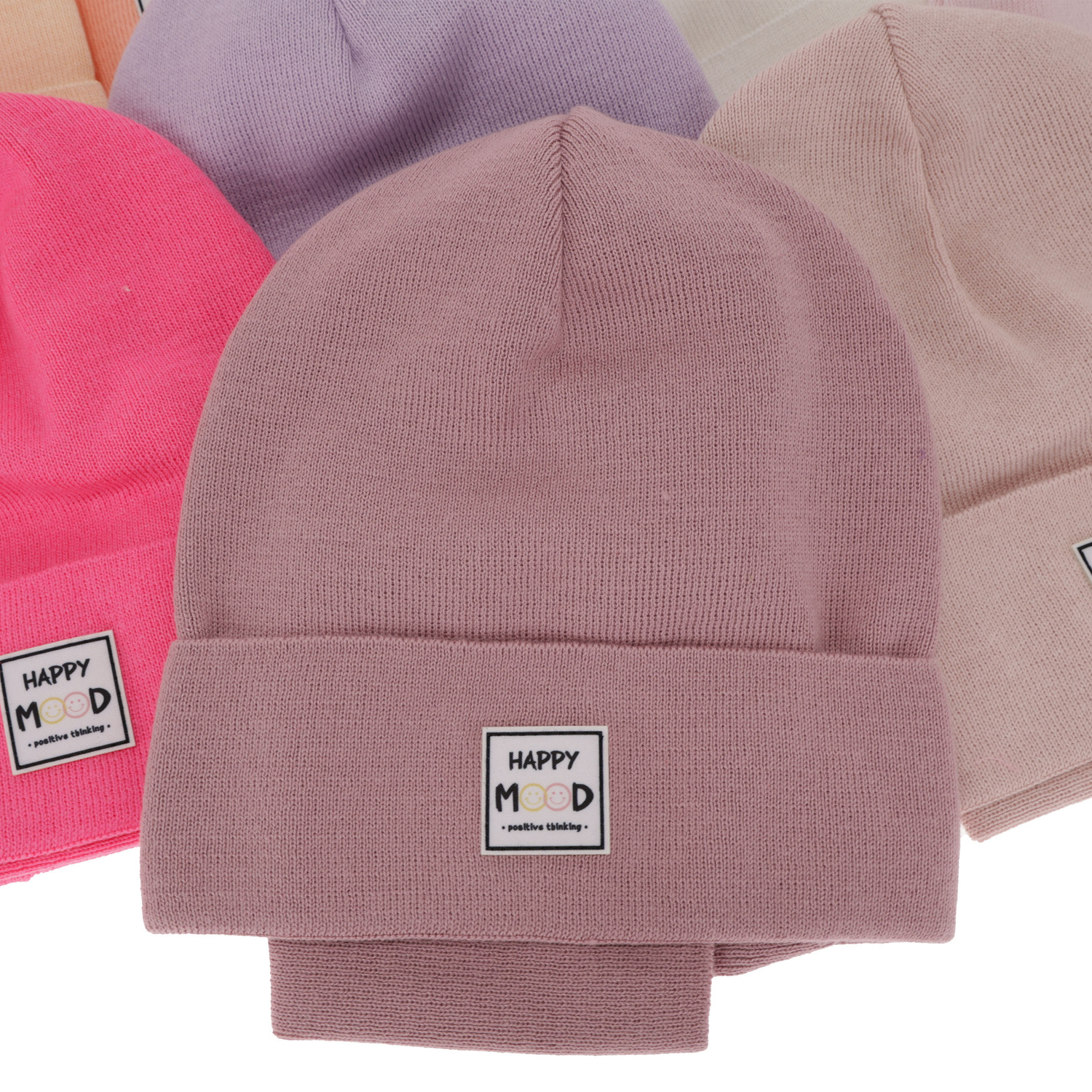 Czapka i komin dla dziewczynki jesienny, wiosenny komplet, z bawełną, różowy, Mersila