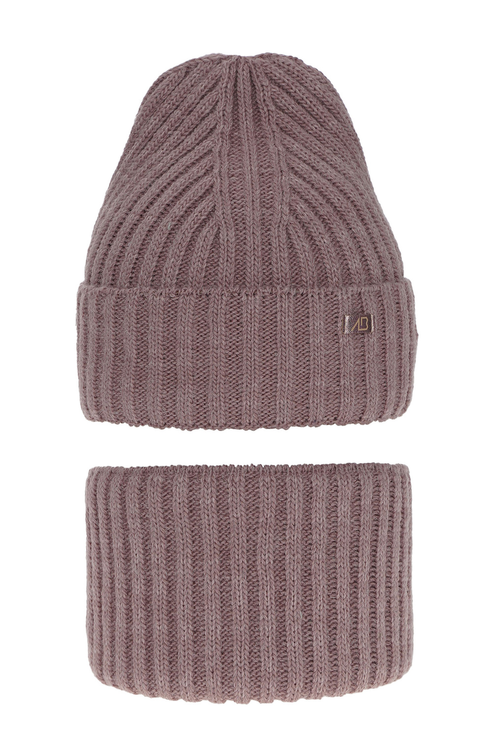 Czapka i komin dla dziewczynki zimowy komplet, różowy Valentine