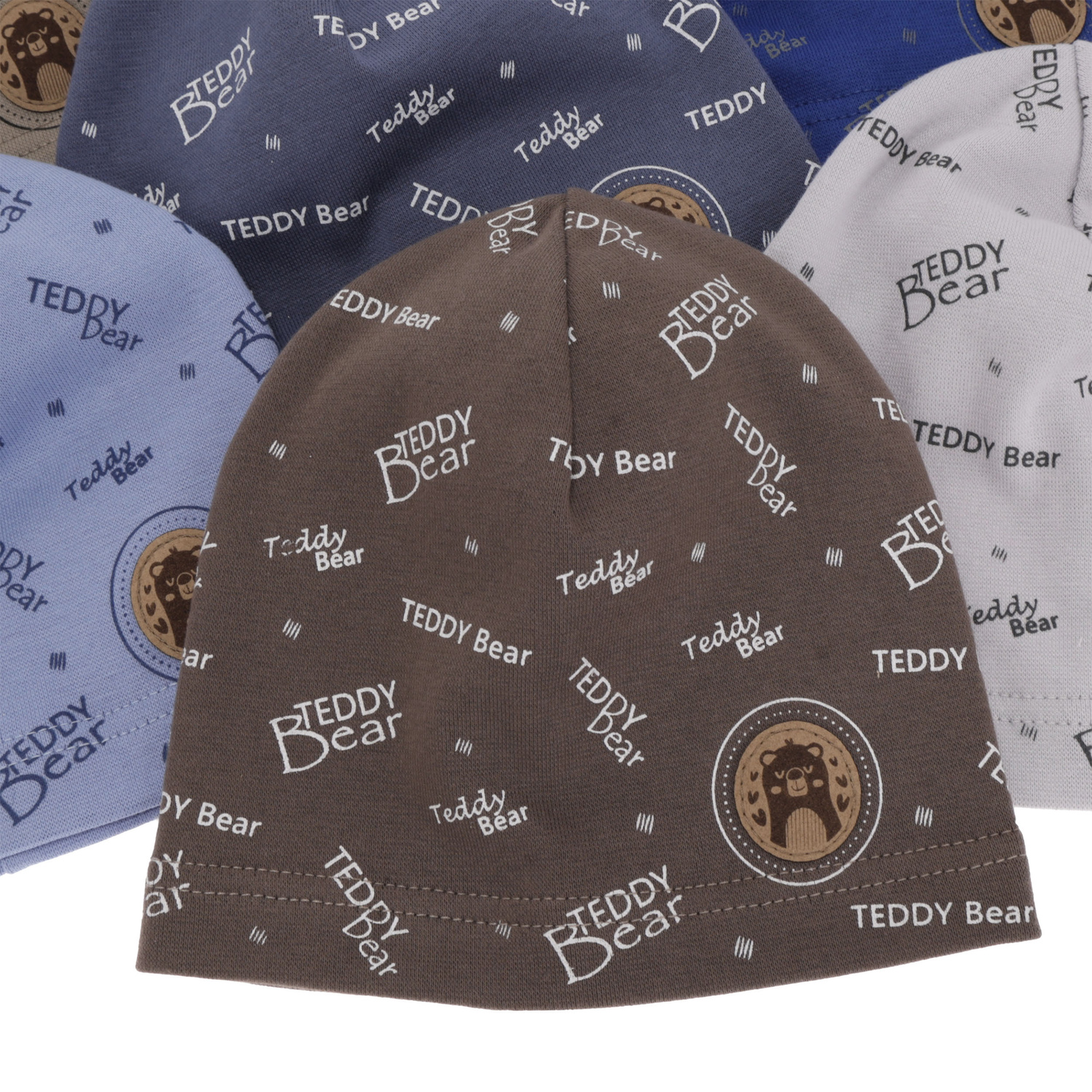 Czapka bawełniana dla chłopca jesienna, wiosenna, szara, Tedi