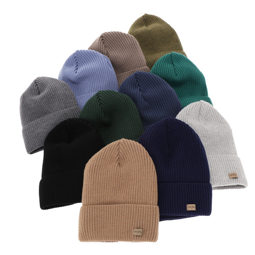 Czapka i komin dla chłopca jesienny, wiosenny komplet, niebieski, 100% wełniany merino Intro