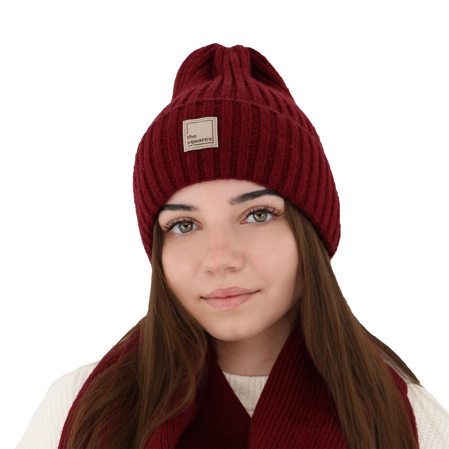 Czapka zimowa damska, różowa, z wełną merino Benedetta