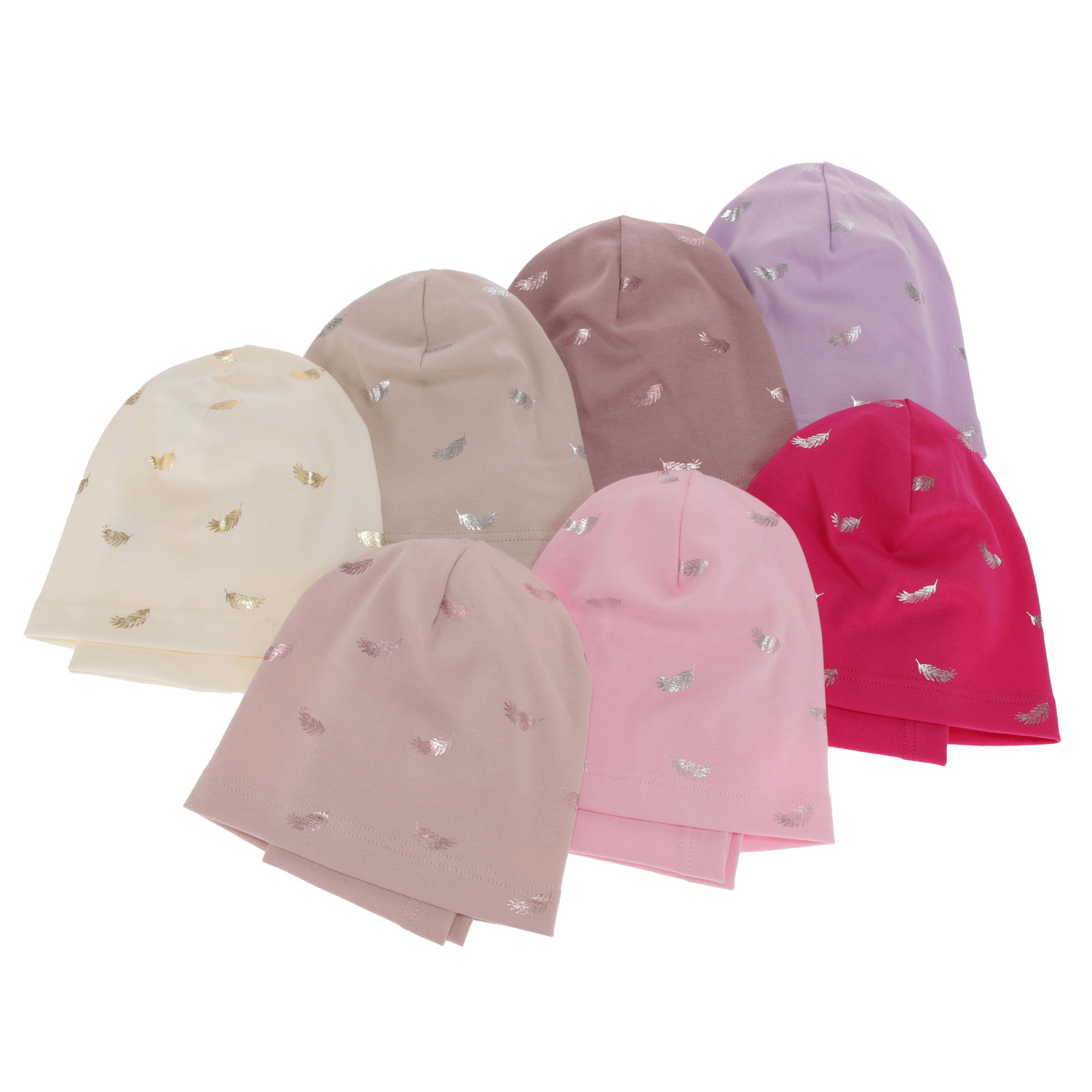 Czapka i komin dla dziewczynki jesienny, wiosenny komplet, kremowy, bawełniany Florena